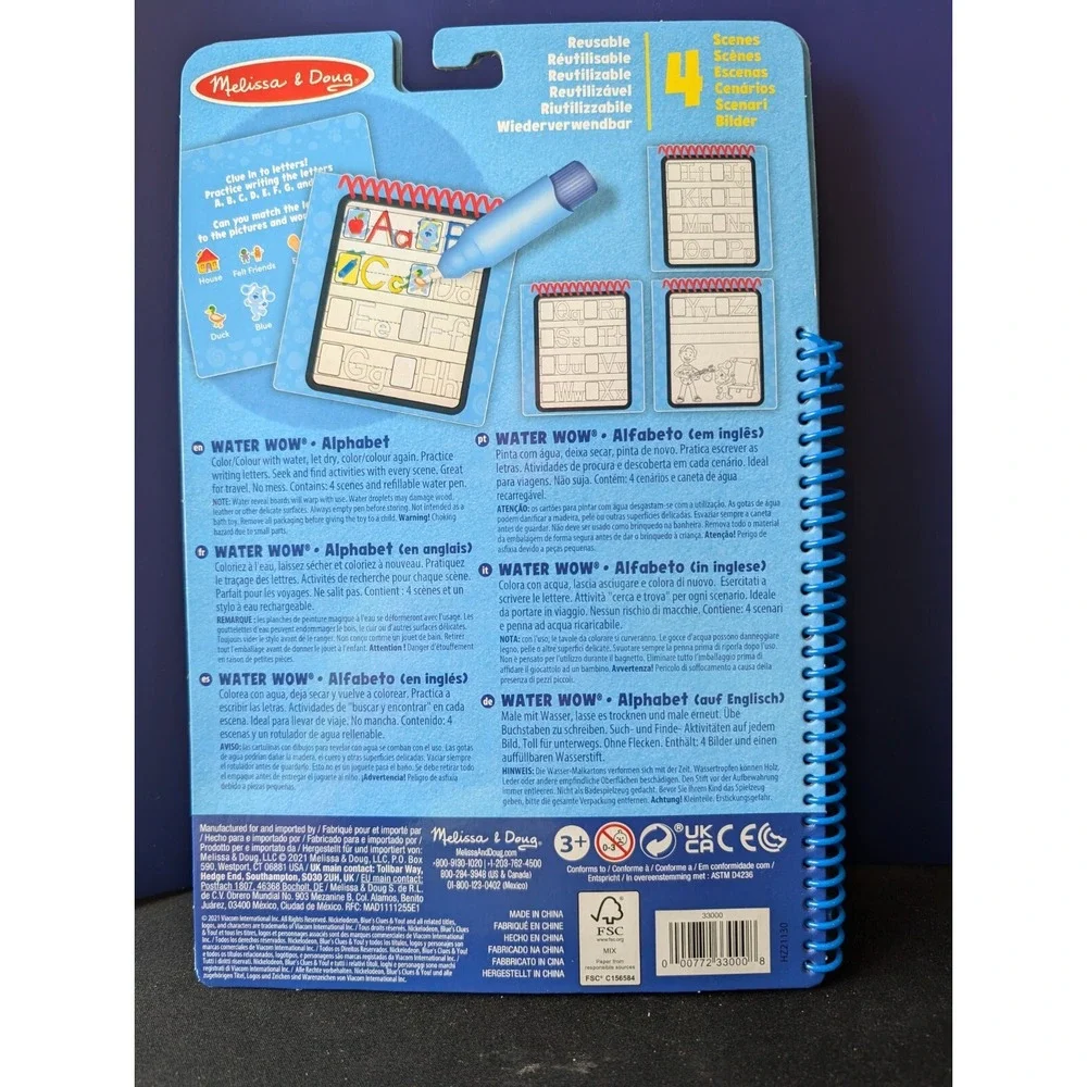 Melissa And Doug Water Wow Blue's Clues And You Reusable Alphabet Activity Pen